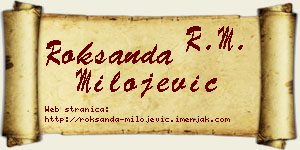 Roksanda Milojević vizit kartica